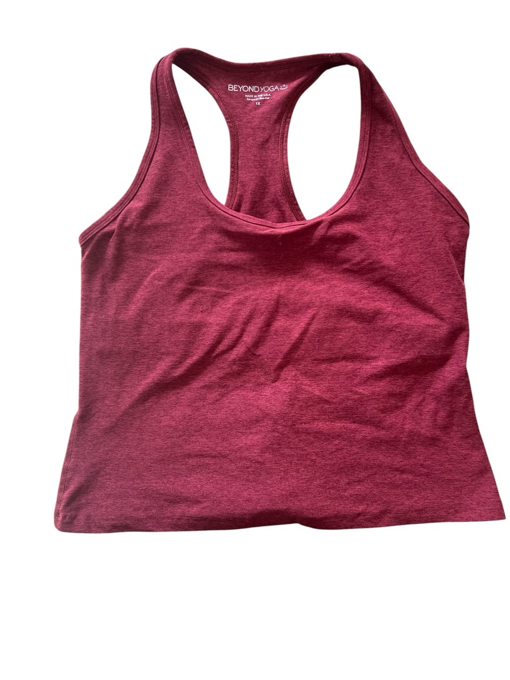 Beyond Yoga Spacedye Step Up Racerback Tank Maroon | Size 1X